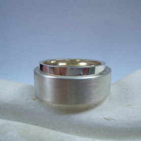 Tweedelige ring 1e gehalte zilver